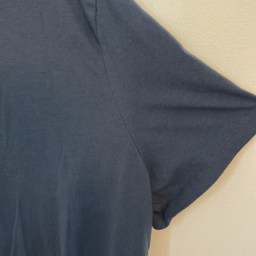 Life is Good Women’s T-Shirt Flower Pot Spring/Summer Theme Navy Blue Size XXL. - Picture 3 of 7